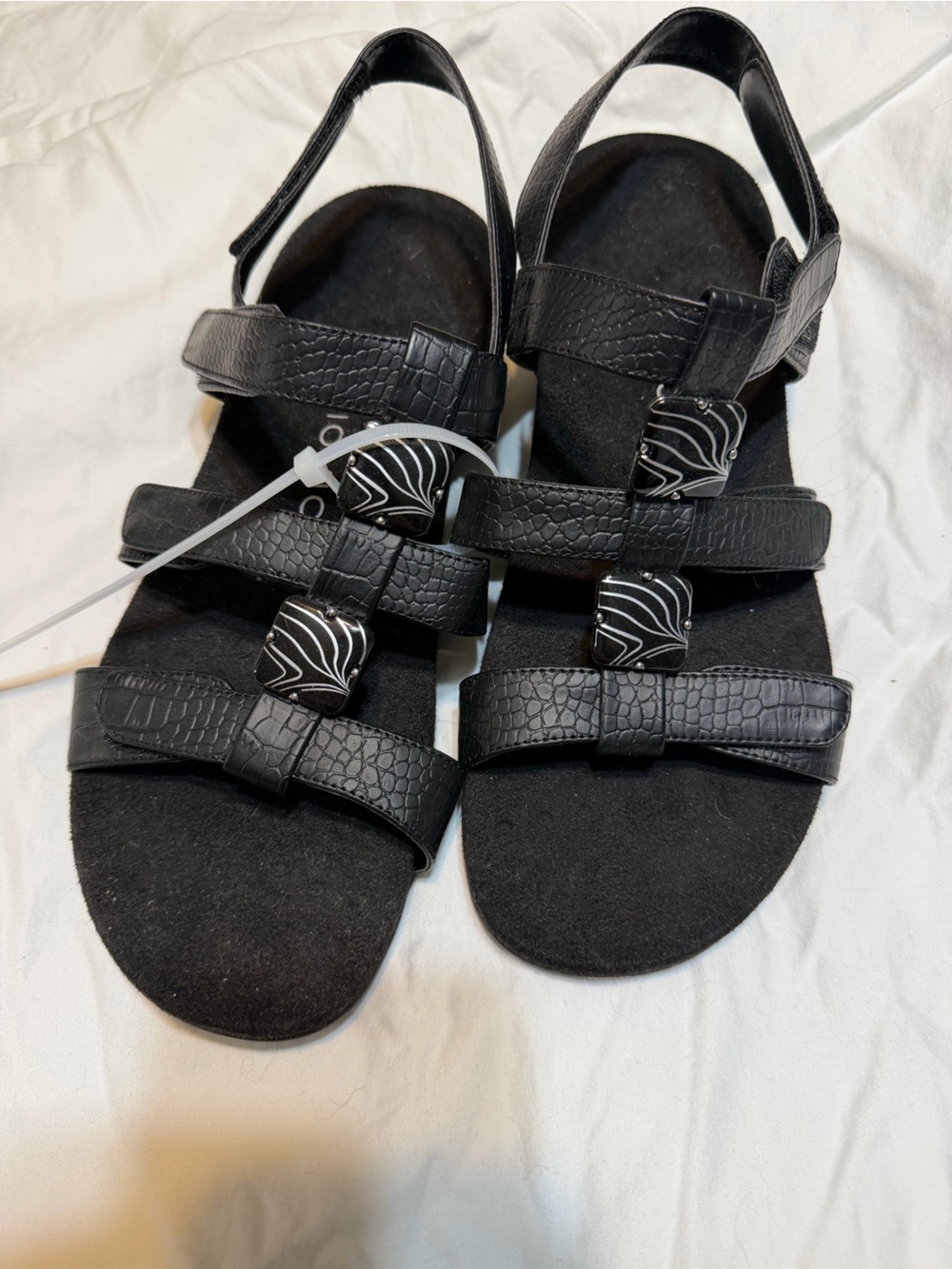 Vionic Women’s Adjustable Comfort Sandals Black Size 10 Orthotic